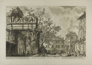 View of the Temple of Jupiter Tonans [Jupiter the Thunderer], from Views of Rome, 1750/59, Giovanni