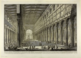 Cut-away view of the interior of the Basilica of S. Paolo fuori delle Mura [St. Paul outside the