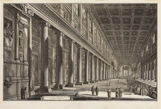 Interior view of the Basilica of S. Maria Maggiore, from Views of Rome, 1768, Giovanni Battista