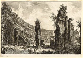 Interior view of the Flavian Amphitheater, called the Colosseum, from Views of Rome, 1766, Giovanni