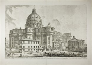 View of the exterior of St. Peter’s Basilica in the Vatican, from Views of Rome, 1750/59, Giovanni