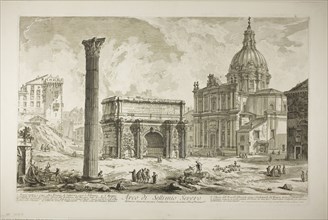 Arch of Septimius Severus through which passed the ancient Sacred Way, bringing victors to the
