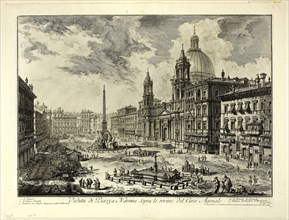 View of Piazza Navona above the ruins of the Circus of Domitian, from Views of Rome, 1750/59,