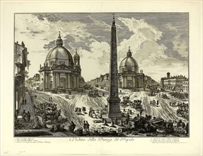View of the Piazza del Popolo, from Views of Rome, 1750/59, Giovanni Battista Piranesi, Italian,