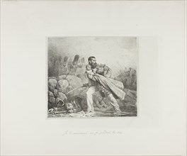 I Will Save Him or Perish, 1825, Denis Auguste Marie Raffet, French, 1804-1860, France, Lithograph