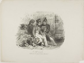 Military Prison, 1827, Denis Auguste Marie Raffet (French, 1804-1860), printed by François le