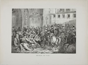 Revolt of Pavia, 1826, Denis Auguste Marie Raffet (French, 1804-1860), printed by François le