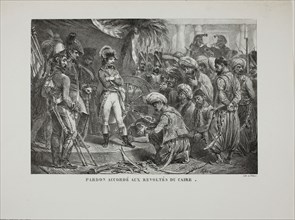 Pardon Granted to the Cairo Rebels, 1827, Denis Auguste Marie Raffet (French, 1804-1860), printed