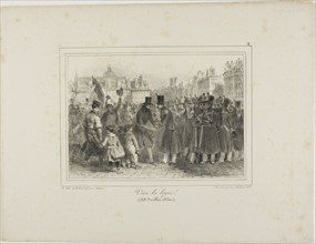 Long Life to the Troops!, July 28, 1830, Denis Auguste Marie Raffet (French, 1804-1860), printed by