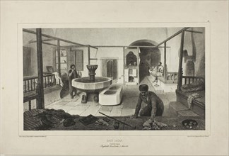 Tartar Bath, Resting Room, 1840, Denis Auguste Marie Raffet (French, 1804-1860), printed by Auguste