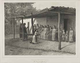 School for Young Tartar Girls, 1841, Denis Auguste Marie Raffet (French, 1804-1860), printed by