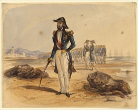 General with Troops in Background, n.d., Denis Auguste Marie Raffet, French, 1804-1860, France,