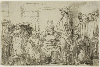 Christ Seated Disputing with the Doctors, 1654, Rembrandt van Rijn, Dutch, 1606-1669, Holland,
