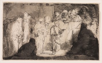 Christ Disputing with the Doctors: A Sketch, 1652, Rembrandt van Rijn, Dutch, 1606-1669, Holland,