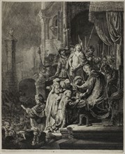 Christ Before Pilate: Large Plate, 1635, Rembrandt van Rijn, Dutch, 1606-1669, Holland, Etching on