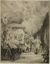 The Death of the Virgin, 1639, Rembrandt van Rijn, Dutch, 1606-1669, Holland, Etching and drypoint