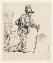 Peasant Family on the Tramp, c. 1652, Rembrandt van Rijn, Dutch, 1606-1669, Holland, Etching on