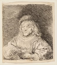The Card Player, 1641, Rembrandt van Rijn, Dutch, 1606-1669, Holland, Etching on paper, 90 x 80 mm