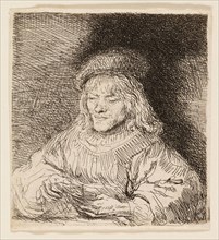 The Card Player, 1641, Rembrandt van Rijn, Dutch, 1606-1669, Holland, Etching on paper, 87 x 80 mm