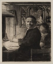 Lieven Willemsz van Coppenol, Writing Master: The Smaller Plate, c. 1658, Rembrandt van Rijn,