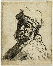 Man Crying Out, Three Quarters Left: Bust, c. 1629, Rembrandt van Rijn, Dutch, 1606-1669, Holland,