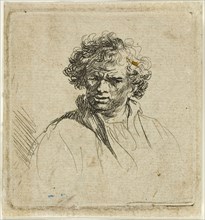 Curly Headed Man with a Wry Mouth, 1630/80, Possibly Ferdinand Bol (Dutch, 1616-1680), In the