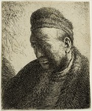 Beardless Man in a Fur Cloak and Cap: Bust, 1631, Rembrandt van Rijn, Dutch, 1606-1669, Holland,
