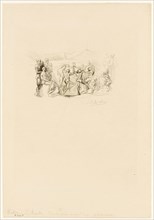 The Round, 1883–84, Auguste Rodin, French, 1840-1917, France, Drypoint in dark brown ink on cream