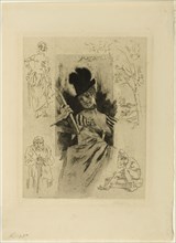 Maturity, 1887, Félicien Rops, Belgian, 1833-1898, Belgium, Aquatint, soft varnish ("vernis mou")