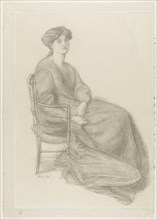 Mrs. William Morris Seated in Chair, May 1870, Dante Gabriel Rossetti, English, 1828-1882, England,