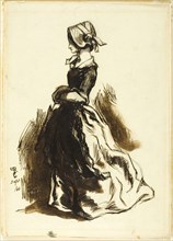 Full-length Portrait of a Woman, 1846, Dante Gabriel Rossetti, English, 1828-1882, England, Pen and