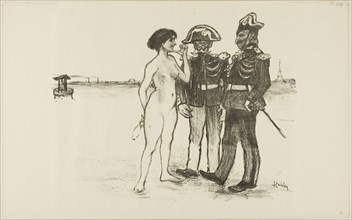 Truth and the Two Soldiers, 1891, Théophile-Alexandre Steinlen, French, born Switzerland,