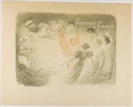 Chansons de femmes, cover for a book by Paul Delmet, 1897, Théophile-Alexandre Steinlen, French,