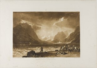 Lake of Thun, plate 15 from Liber Studiorum, published June 10, 1808, Joseph Mallord William Turner