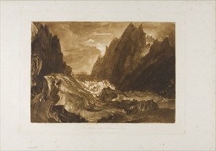 Mer de Glace, plate 50 from Liber Studiorum, published May 23, 1812, Joseph Mallord William Turner,