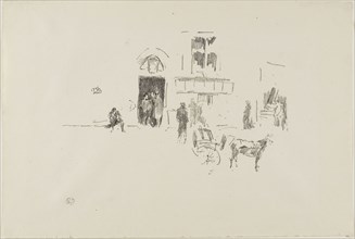 Gaiety Stage Door, 1879/87, James McNeill Whistler, American, 1834-1903, United States, Transfer