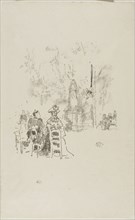Conversation under the Statue, Luxembourg Gardens, 1893, James McNeill Whistler, American,