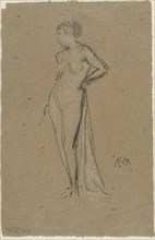 A Nude Figure, c. 1878, James McNeill Whistler, American, 1834-1903, United States, Charcoal with