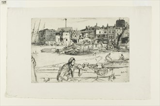 Black Lion Wharf, from A Series of Sixteen Etchings of Scenes on the Thames (the Thames Set), 1859,