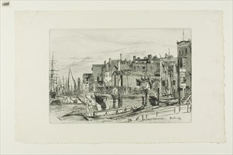 Thames Police, 1859, James McNeill Whistler, American, 1834-1903, United States, Etching and