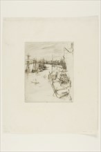 The Little Rotherhithe, 1861, James McNeill Whistler, American, 1834-1903, United States, Etching
