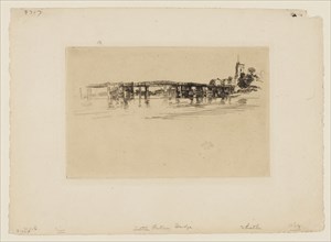 Little Putney Bridge, 1879, James McNeill Whistler, American, 1834-1903, United States, Etching and