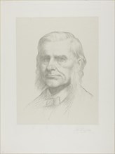 Portrait of Professor Huxley, 1891, Alphonse Legros, French, 1837-1911, France, Lithograph in black