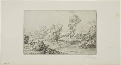 Banks of the Marne, c. 1883, Alphonse Legros, French, 1837-1911, France, Etching, drypoint and
