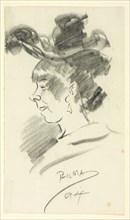 Profile of a Woman, 1894, Philipp William May, English, 1864-1903, England, Graphite on ivory laid