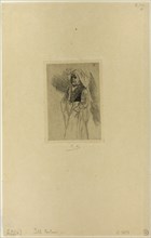 Young Breton Woman, n.d., Félicien Rops, Belgian, 1833-1898, Belgium, Etching and drypoint on cream