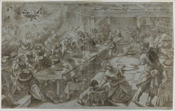 Last Supper, n.d., after Jacopo Robusti, called Tintoretto, Italian, 1519-1594, Italy, Brush and
