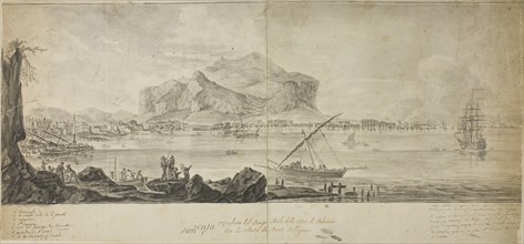 View of the City and Harbor of Palermo with a View of Monte Pellegrino, n.d., Adrien Manglard,