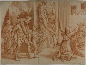 Fire in the Borgo (recto), Slight Sketch of the Fire in the Borgo (verso), 1726/1750, Ottaviano