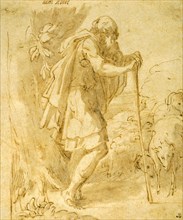 Old Shepherd Leaning on a Staff, 1524/31, Francesco Mazzola, called Parmigianino, Italian,